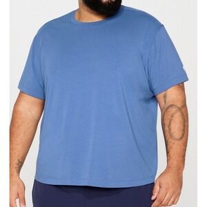 NWT Men's Fabletics 24-7 Tee T-Shirt Anti-Stink Sweat Wicking Classic Indigo 4X